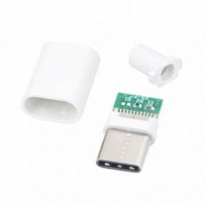 TYPE-C Plug Assembly Kit White ( Unassembled) 260008