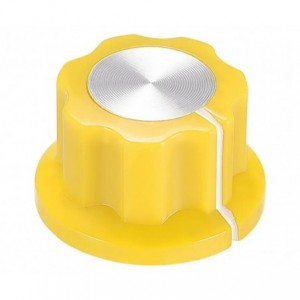 Yellow Bakelite Potentiometer Knob 20x12x6.4mm (MF-A01P-YELLOW)
