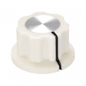 Bakelite Hex Linear Potentiometer Knob White 20x12x6.4mm