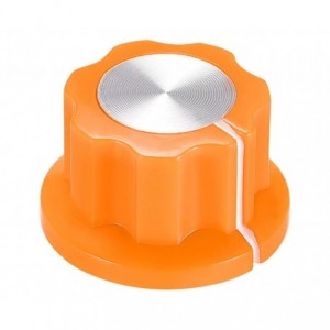Orange Hex Line Bakelite Knob 20x12x6.4mm MF-A01P
