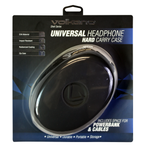 Volkano VK-7045-BK Shell Series Elliptical Headphone Case - Black
