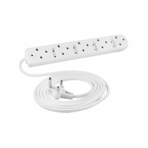 5 Way Low Cost Power Duct 16A with 3M PVC White Crabtree Plug