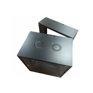Zone Lite 9U Wallbox 400 Deep + 200 Swing Frame + Single Fan Black
