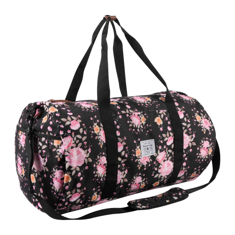 Supanova SN-1003-BKFL Kate Duffle Blk/Floral Bag