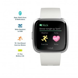 Fitbit Versa Lite Smart Watch Fitness Tracker- White