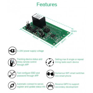 Sonoff SV Safe Voltage WiFi Wireless Smart Home Switch  Module Support Secondary Development