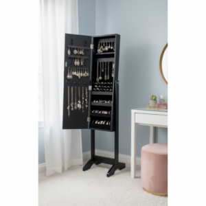 Crystaline Jewellery Cabinet - Black - Fine Living