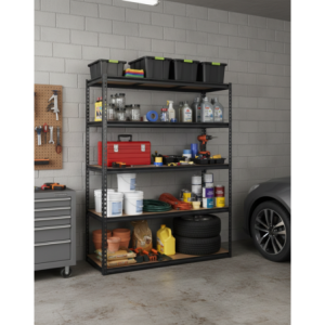 DuraSteel 5 Tier Shelf - 183 x 120 x 45cm - 275kg / layer - Matt Black