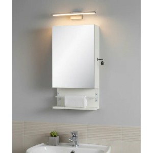 Stella Cosmetics Cabinet with LED Light - White - Fine Living