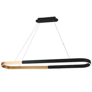 40W LED Cct BK/GD Pendant