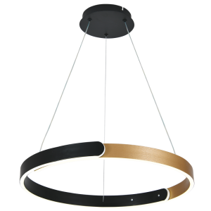 40W LED Cct BK/GD Pendant