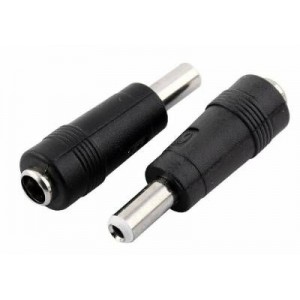 Unbranded NET-DC5525-C DC Adaptor 5.5 x 2.5 mm Male White to 5.5 x 2.1 mm Female Black