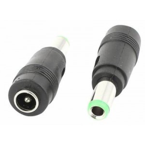 Unbranded NET-DC6330-B  DC Adaptor 6.3 x 3.0 mm Male Green to 5.5 x 2.1 mm Female Black