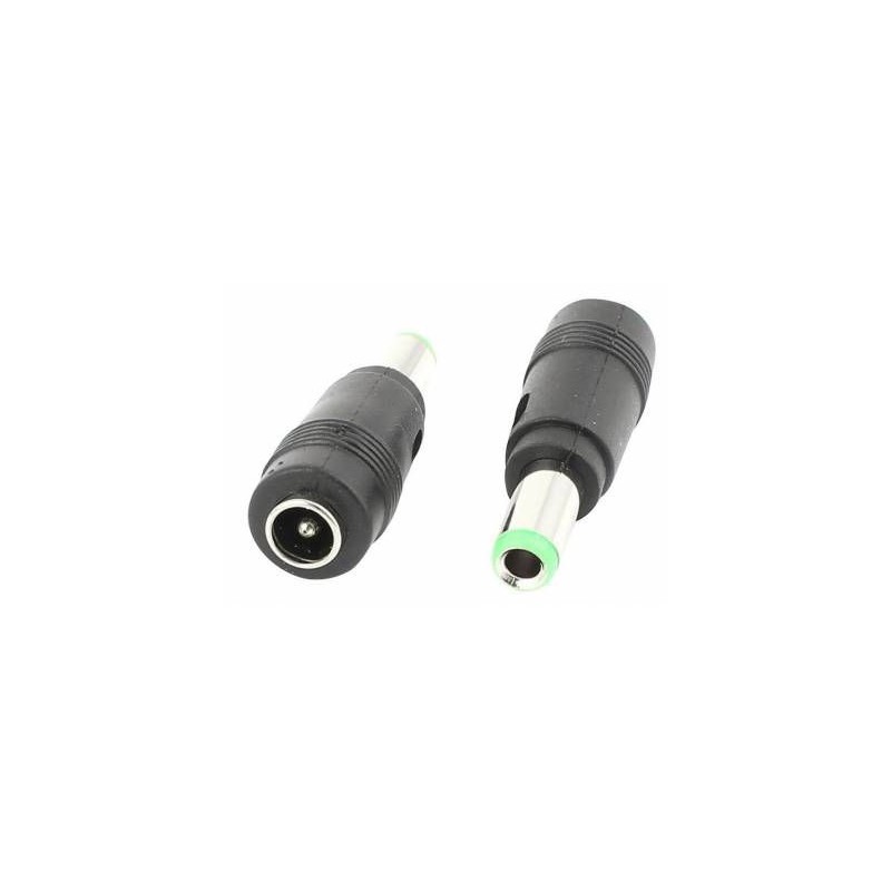 Unbranded NET-DC6330-B  DC Adaptor 6.3 x 3.0 mm Male Green to 5.5 x 2.1 mm Female Black