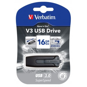 Verbatim M49172 V3 Store and Go USB 16GB Grey Flash Drive
