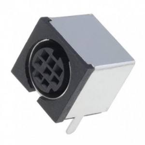 Socket MINI-DIN 8P R/A PCB Shielded 08FPRM