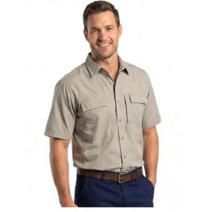 Vulcan Tamboti Vented Ss Bush Shirt Stone 2XL