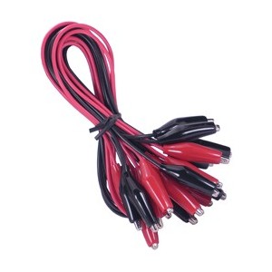 35mm CROC CLIP LEAD 5-PAIR 500mm RED &amp; BLACK L410X