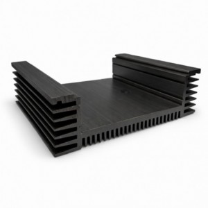 HEATSINK PROFILE U-SHAPE MILL 125x175x36mmx100mm BLACK 39663B-100