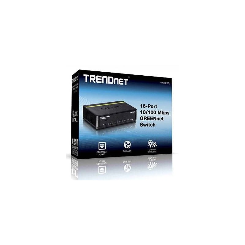 Trendnet TE100-S16DG 16-port 10/100Mbps GreeNnet Desktop Switch