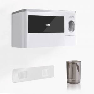 Automatic Toothpaste Dispenser &amp; Toothbrush Holder | Wall-Mounted Hands-Free Bathroom Organizer
