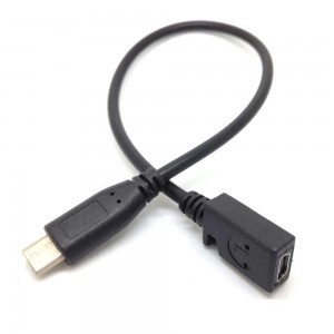 Type-C 3.1 Male to Mini USB Female Charging Data Cable