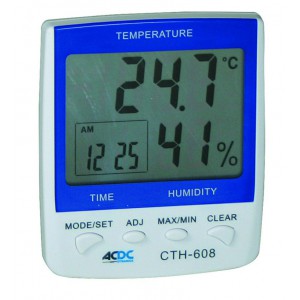 ACDC CTH-608 Digital Indoor Thermometer/Hygrometer/Clock