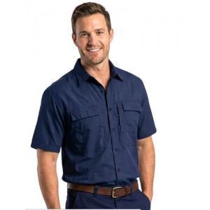 Vulcan Tamboti Vented Ss Bush Shirt Navy 4XL