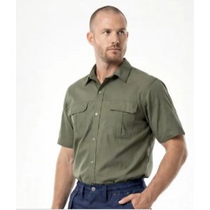 Vulcan Mens Bush Shirt Ripstop Ss Olive 5XL