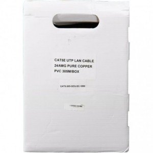 CAT5e 305m Pull Box- White- Solid Copper- UTP