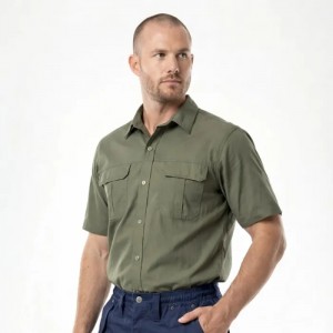 Vulcan Mens Bush Shirt Ripstop Ss Olive Sml