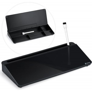 Glass Desk Whiteboard with Storage