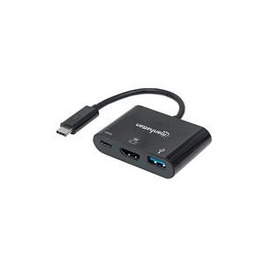 Manhattan 152037 SuperSpeed USB-C HDMI Docking Converter - Black