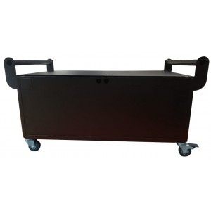 12V Steel Battery Cabinet with wheels - Quad Battery