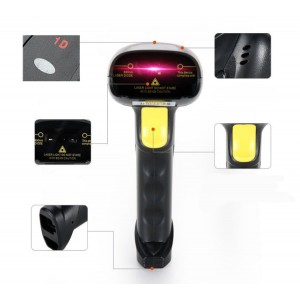 Handheld USB Laser Barcode Scanner - Wired -POS (Black) - YHD-8200