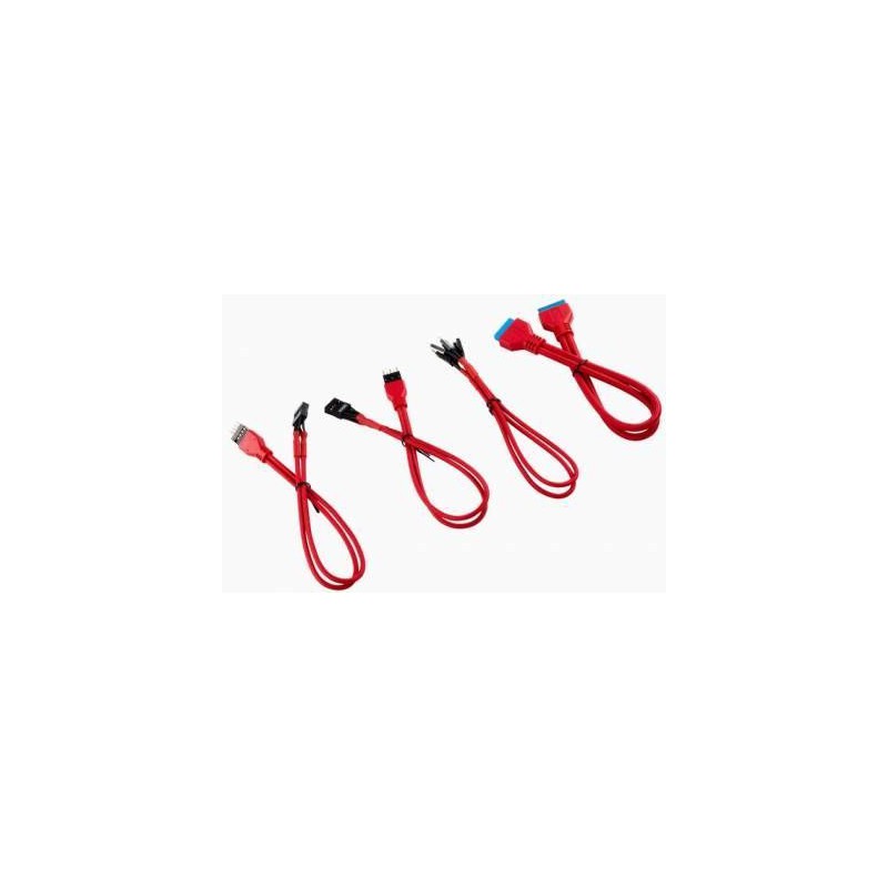 Corsair CH-CA8900246R Premium Red 30cm Sleeved Front Panel Extension Kit
