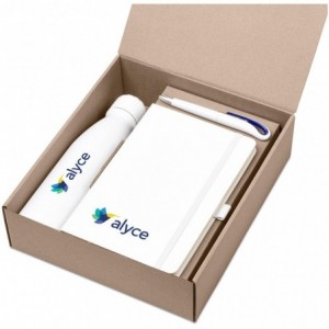 Simmons Kraft Gift Set - Aluminium Bottle- Notebook &amp; Pen