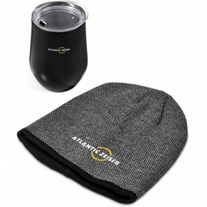 Quebec Winter Gift Set with Slazenger Beanie &amp; Serendipio Cup