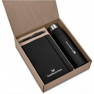 Gibson Kraft Gift Set with A5 Notebook- 700ml Bottle &amp; Pen