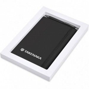 Hibiscus Omega A5 Notebook &amp; Rubberized Ball Pen Gift Set