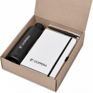 Hayes Kraft Gift Set with 800ml Bottle- A5 Notebook &amp; Pen