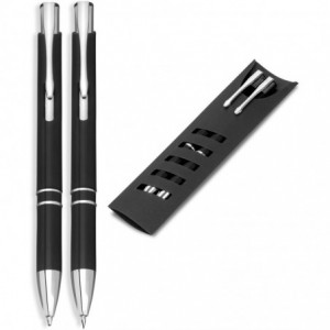 Electra Ball Pen and Mechanical Pencil Set in Cardboard Pouch
