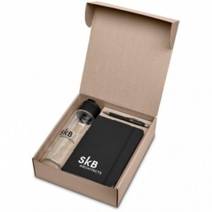 Wilson Kraft Gift Set - Glass Water Bottle- A5 Notebook &amp; Ball Pen