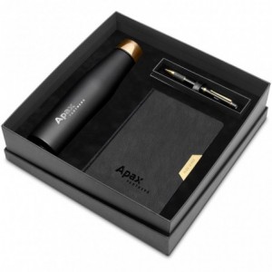 Alex Varga Onassis Gift Set with Water Bottle- Notebook &amp; Pen