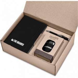 Kooshty Joden Kraft Gift Set - Glass Kup- A5 Notebook &amp; Pen