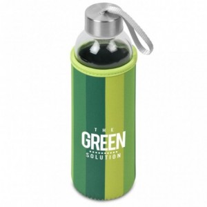 Kooshty Quirky 500ml Glass Water Bottle with Neoprene Sleeve