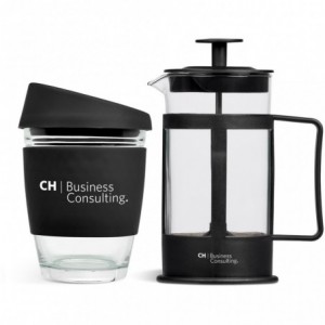Kooshty Kupper Koffee Set - 340ml Tumbler &amp; 350ml Plunger Glass Set