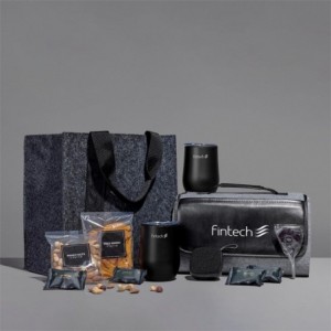 Yatta Lavishly Laden Gift Hamper with Dark Grey RPET Felt Bag