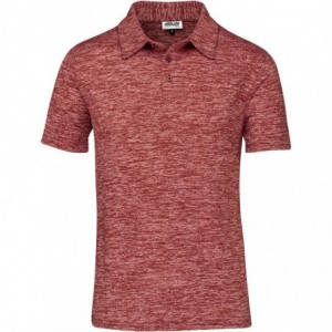 Men's Echo Space Dyed Pinstripe Golf Shirt - Red