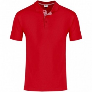 Men's New York 100% Combed Cotton Golf Shirt - Red